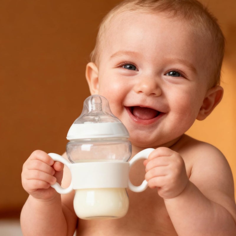 UWSTE 3Pack Baby Bottle Silicone Handles for Tommee Tippee Bottle, Easy Grip Lightweight Bottle Handle Small Hand Gripping for Self Feeding - Image 4